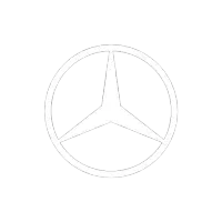 Mercedes Benz Logo - white